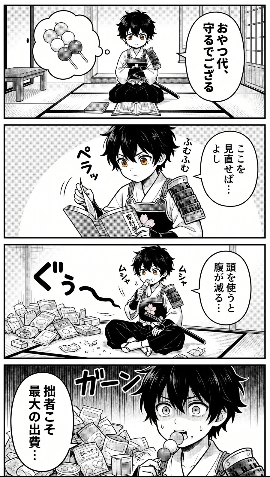スイーツ侍の4コマ漫画