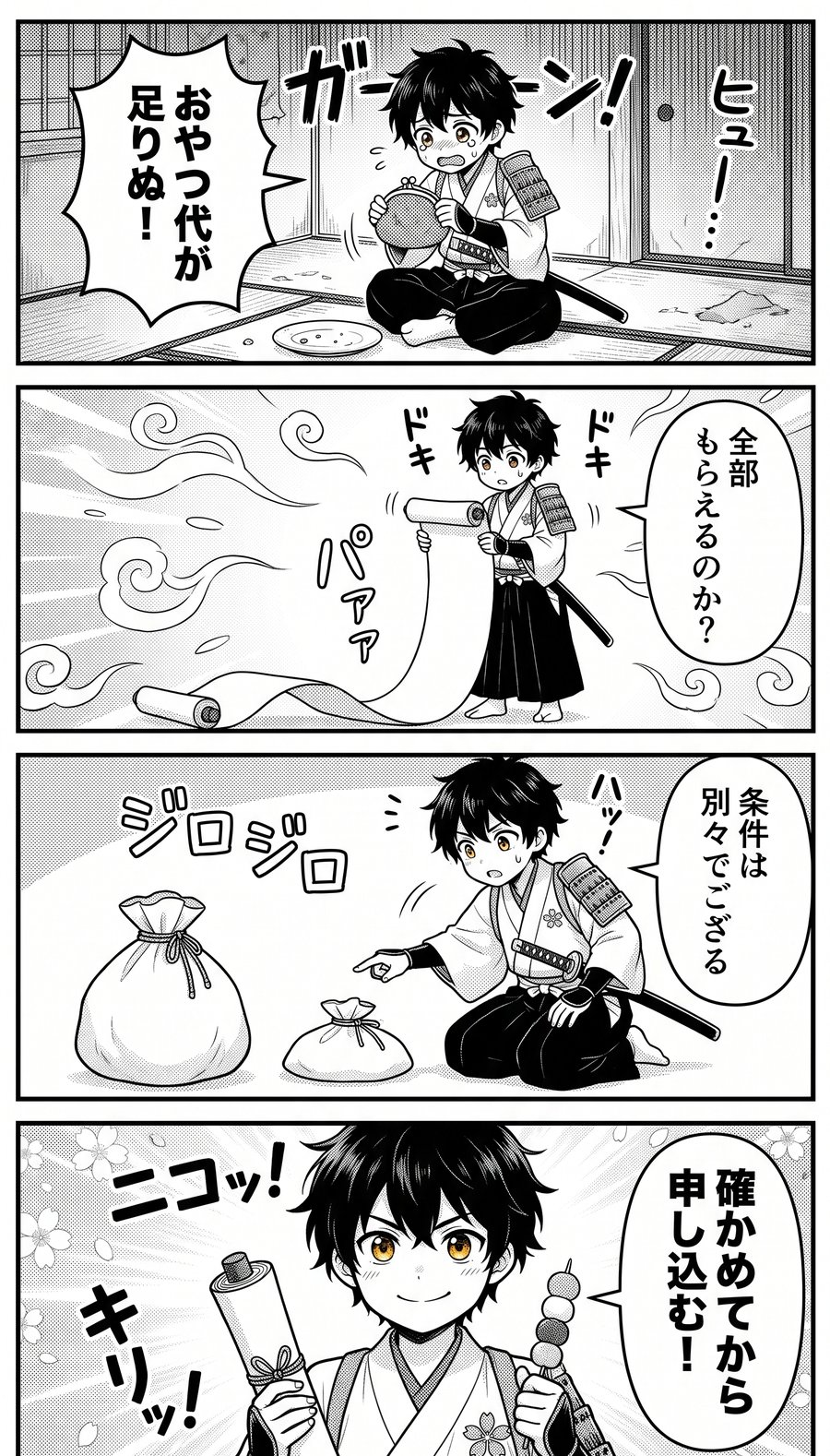 スイーツ侍の4コマ漫画