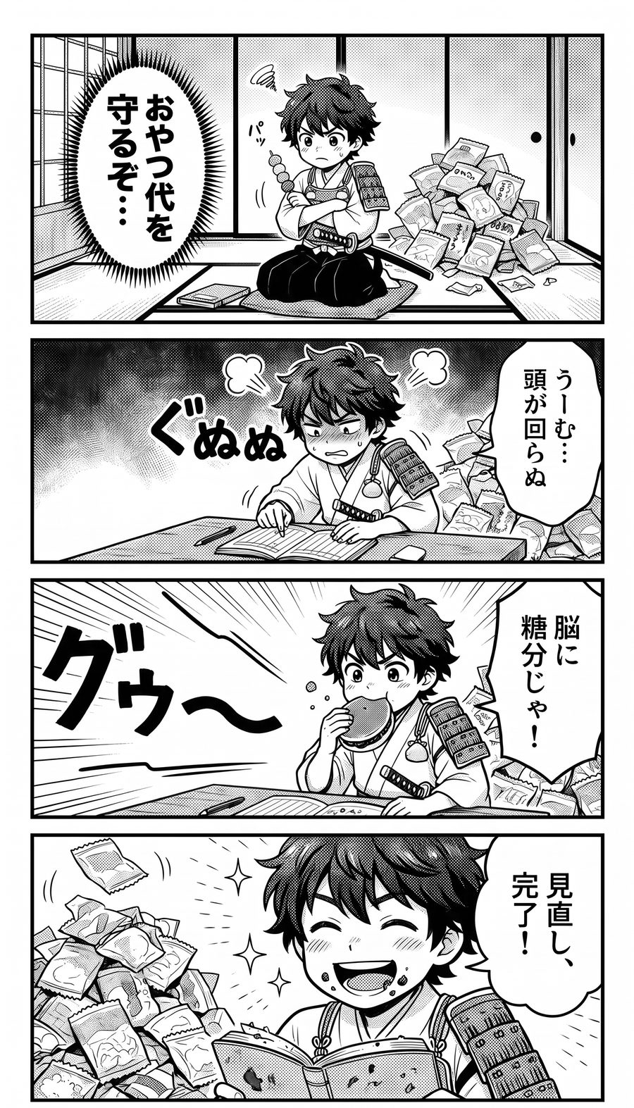 スイーツ侍の4コマ漫画